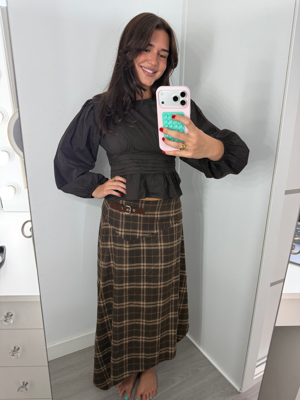 Falda tartán hebilla
