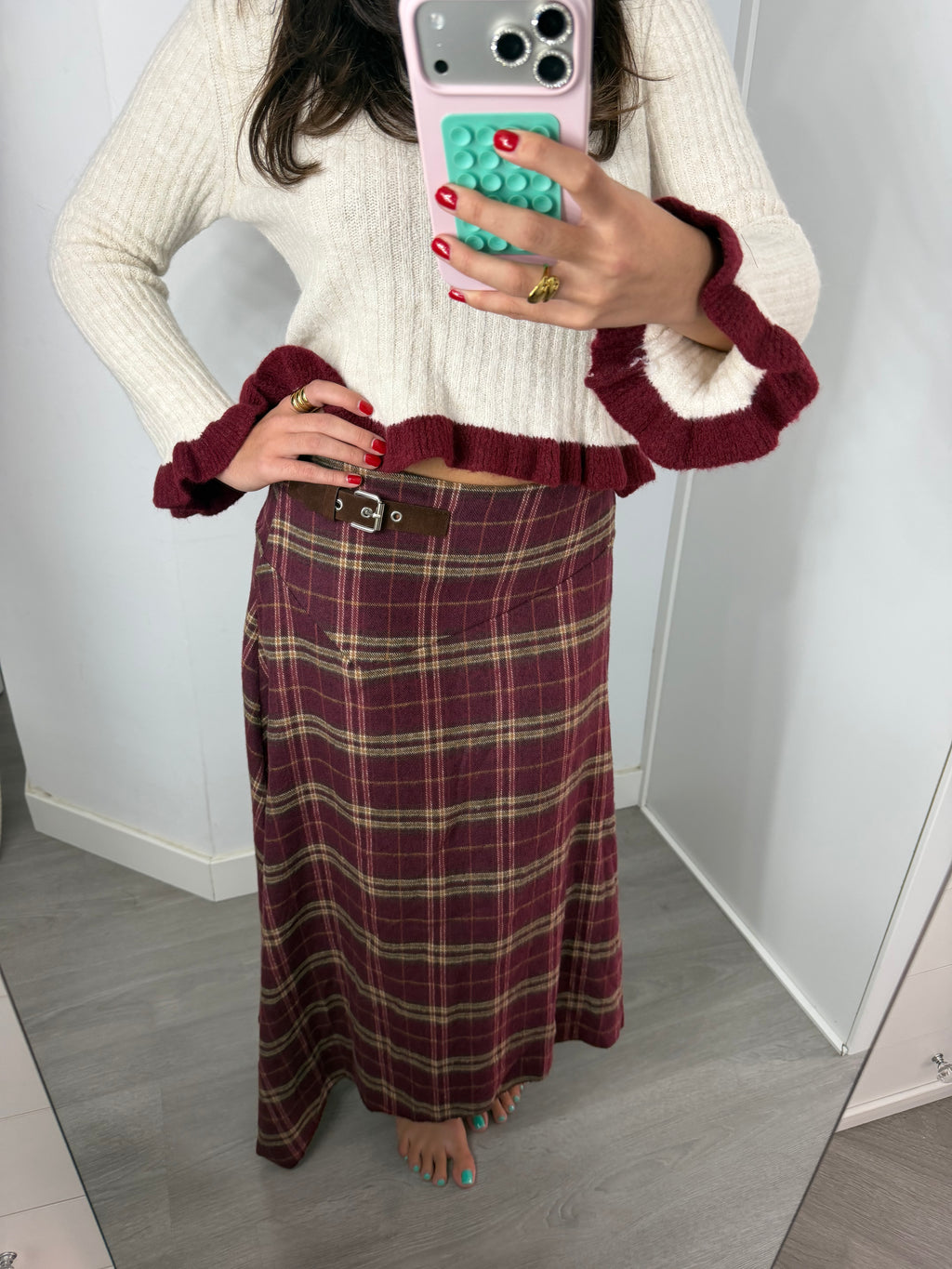 Falda tartán hebilla