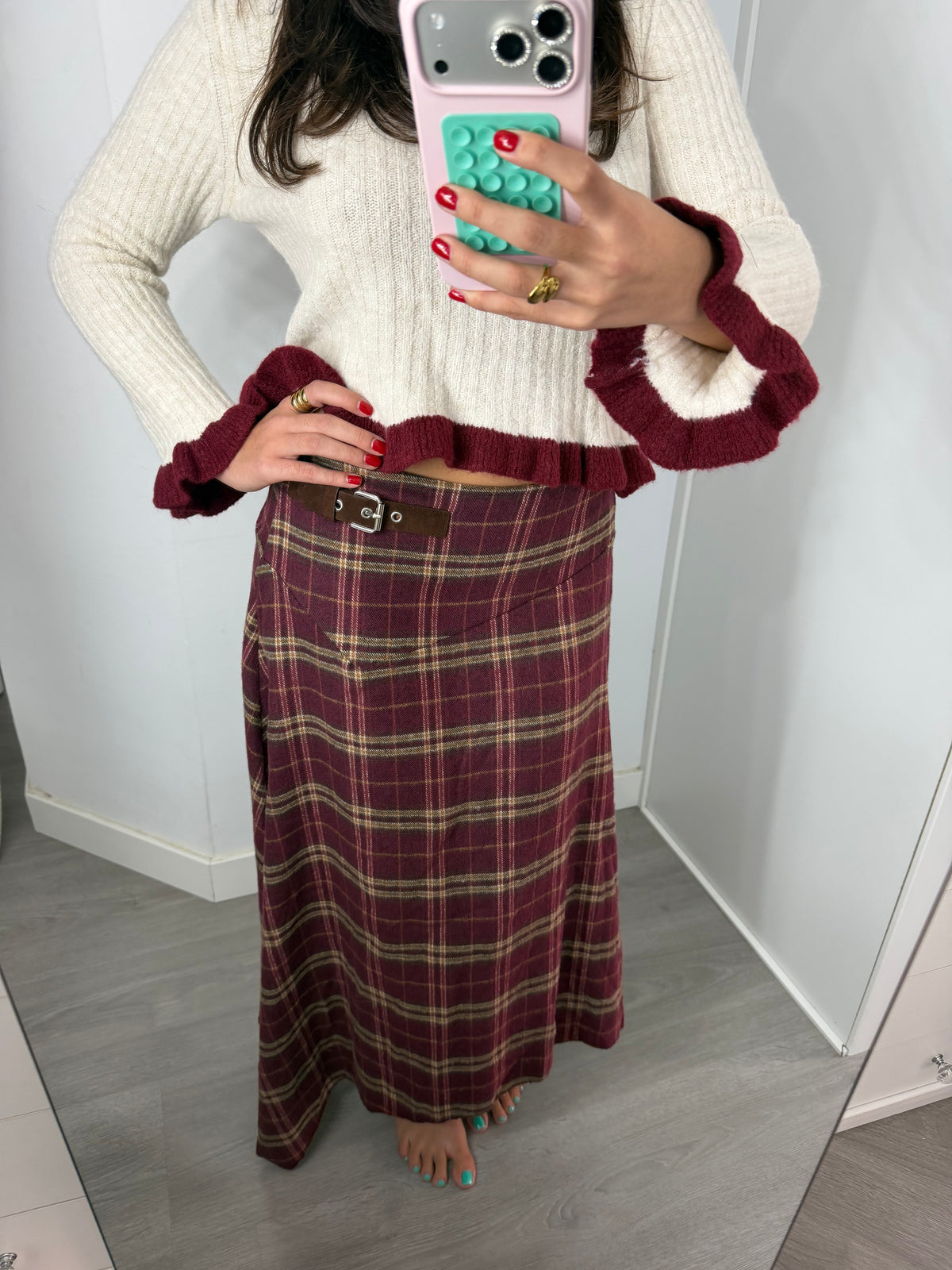 Falda tartán hebilla