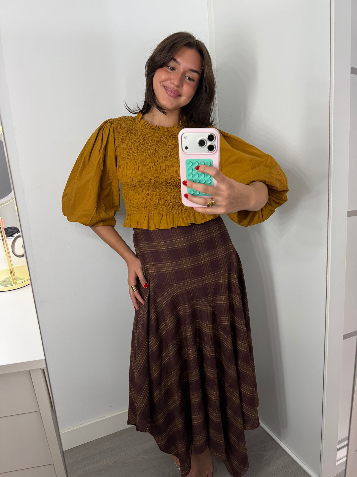 Falda cuadros picos