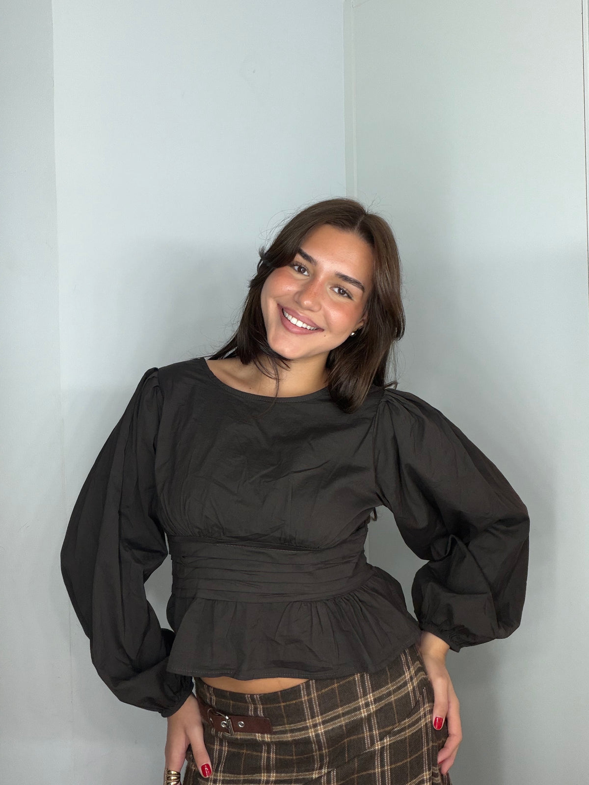 Blusa cintura franjas