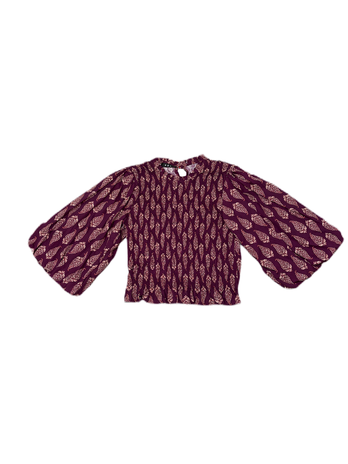 Blusa estampado cachemira mangas globo