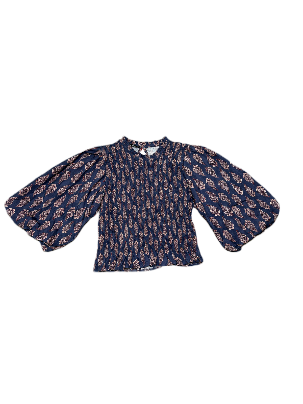 Blusa estampado cachemira mangas globo