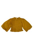Blusa nido de abeja mangas globo