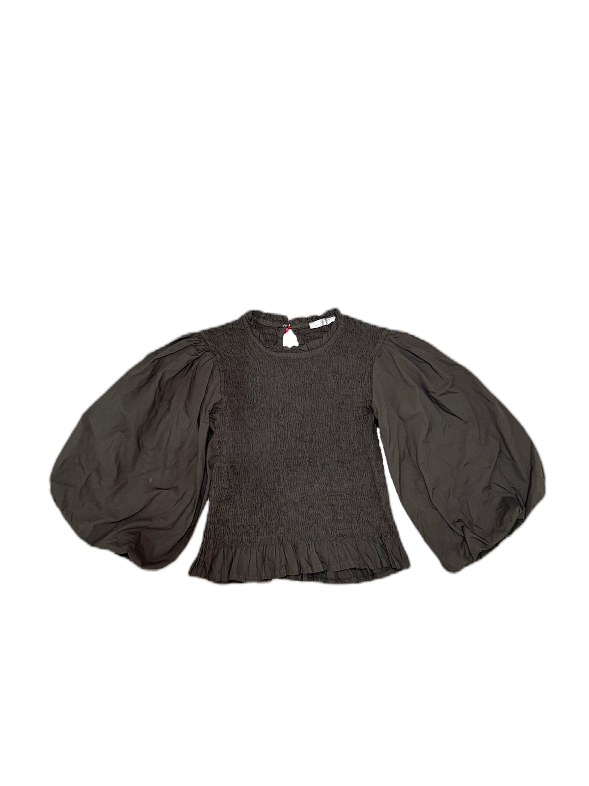 Blusa nido de abeja mangas globo