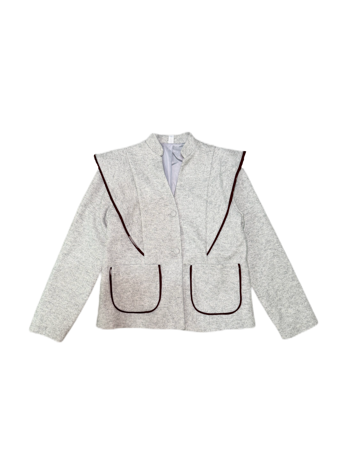 Chaqueta efecto paño vivos