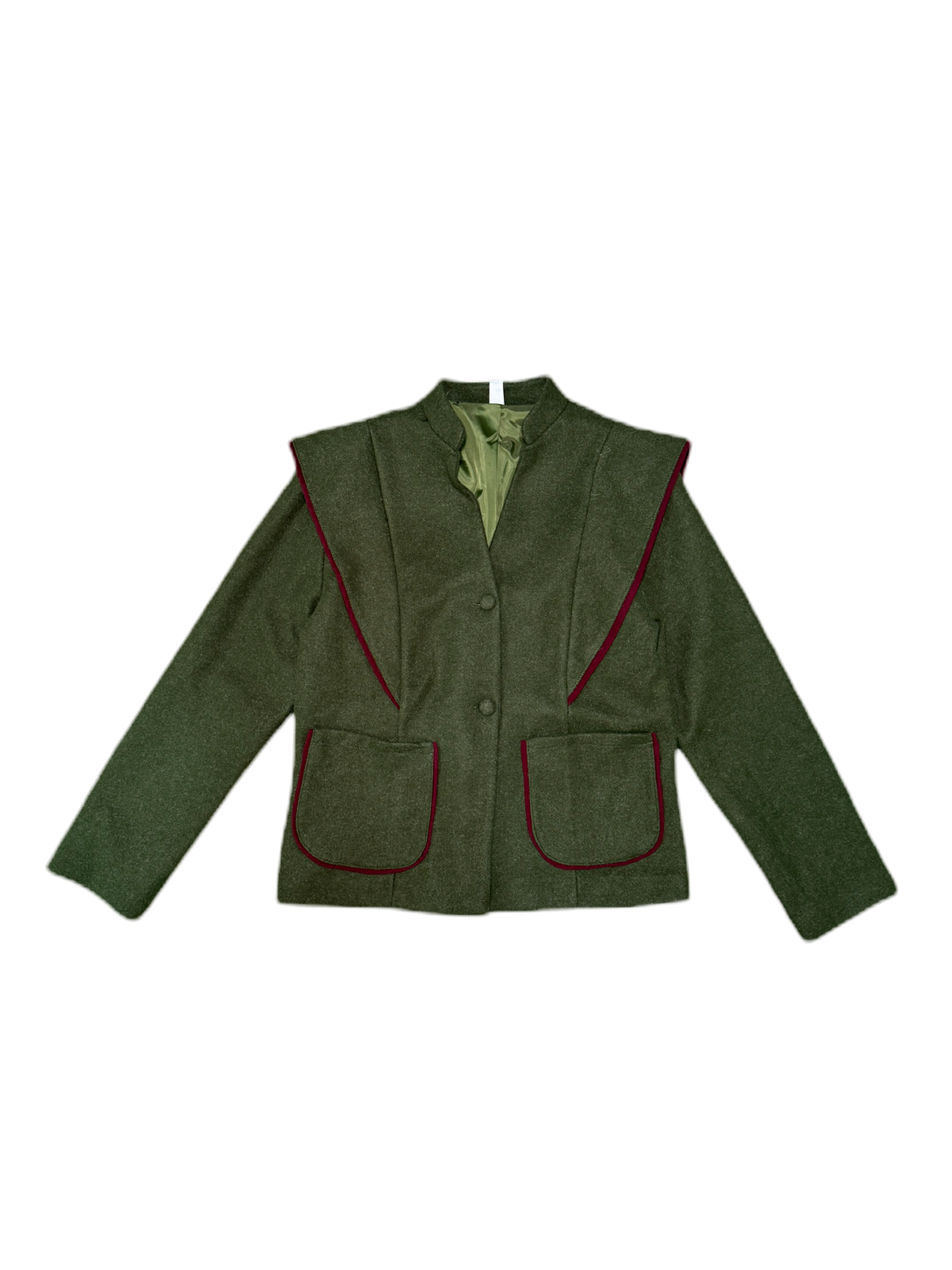 Chaqueta efecto paño vivos
