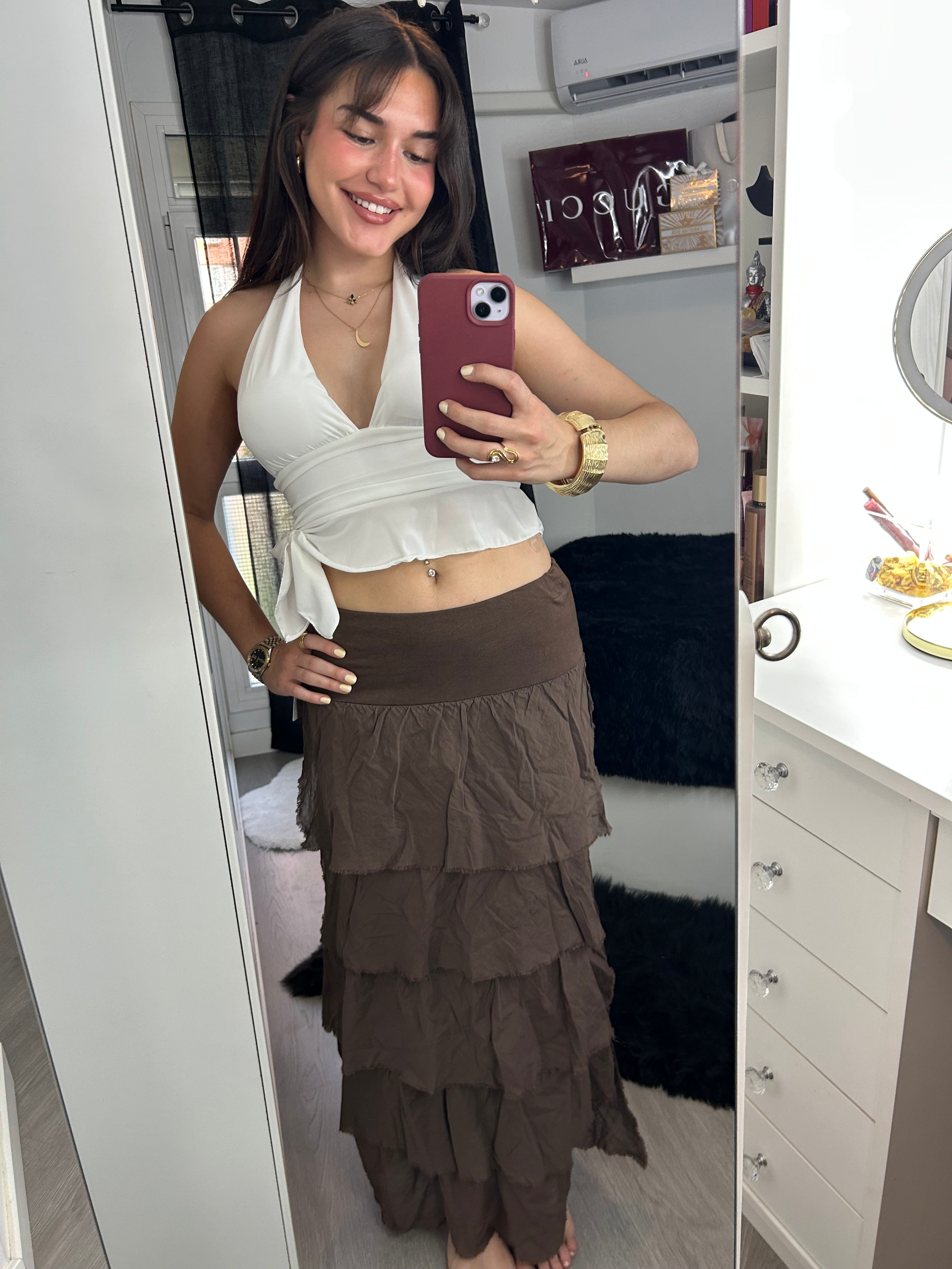 Falda larga VOLANTES