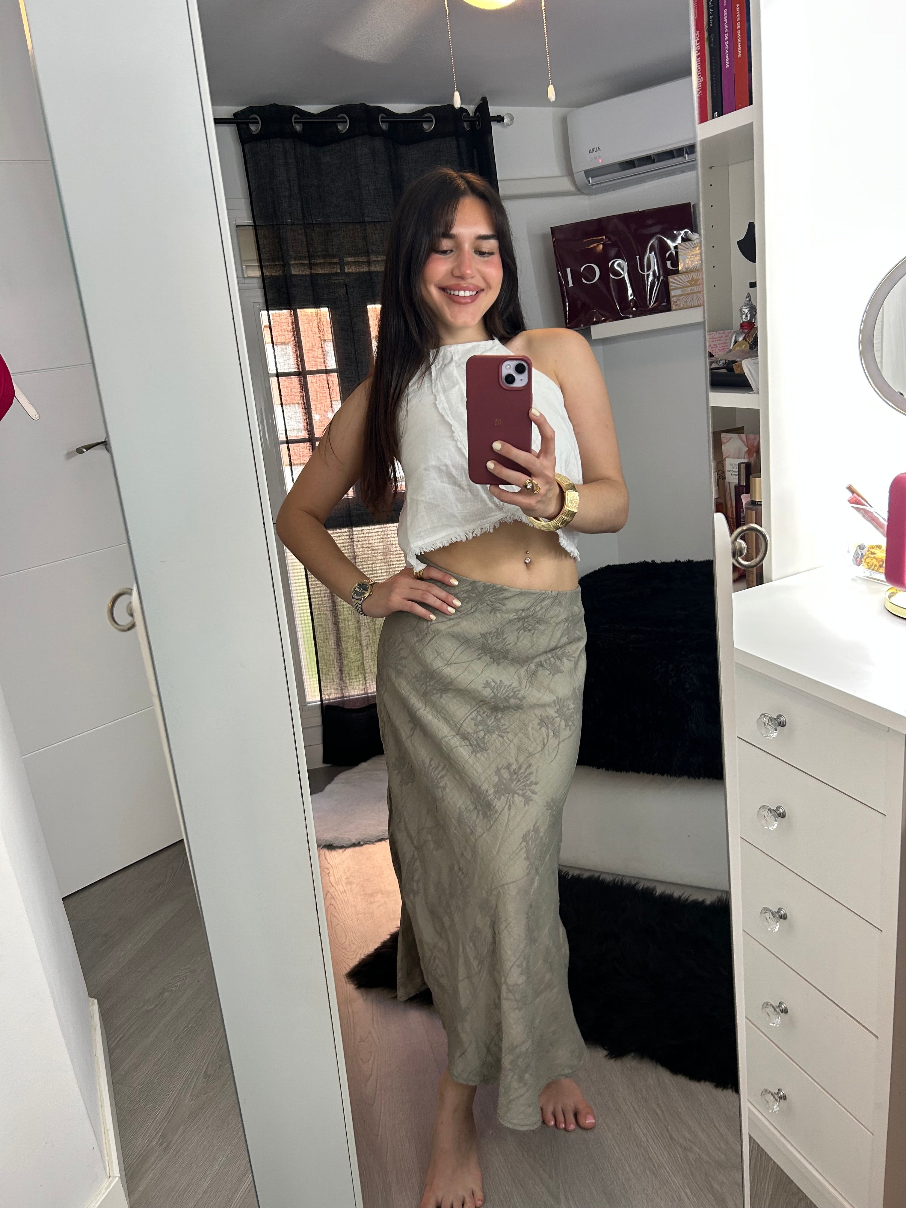Falda midi ORQUÍDEA