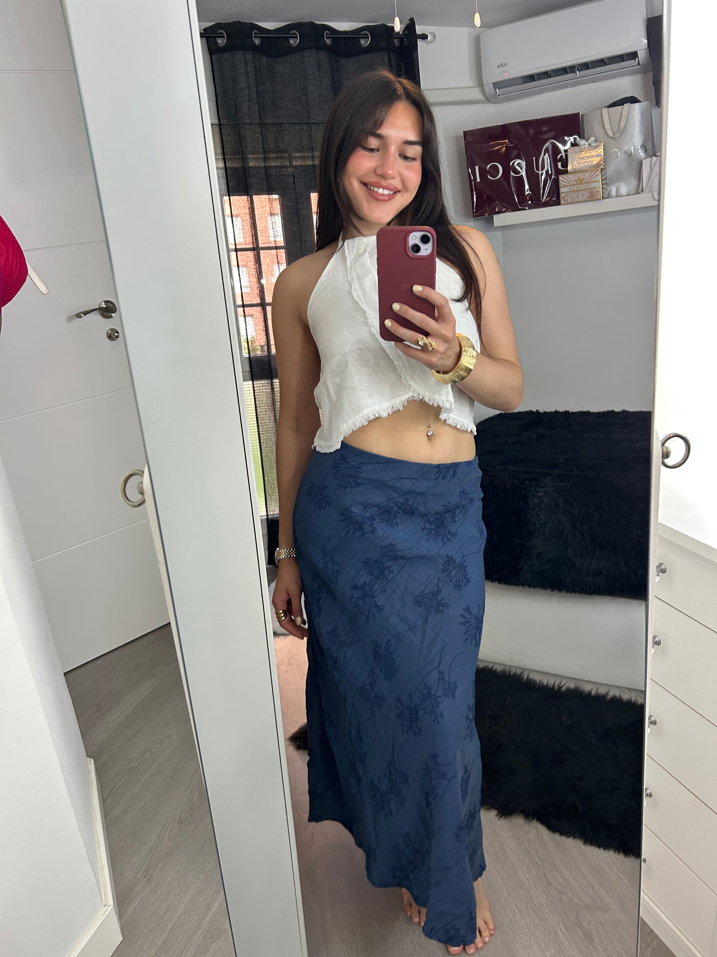 Falda midi ORQUÍDEA